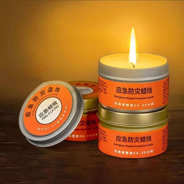 10 pieces Survival Stable Brightness Clean 26-30 Hours Outdoor Camping Candle for Adventure Backpacking Hiking Tent