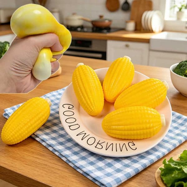 Crunchy New Corn Stress Ball Squeeze Ball Squishy Toy Buttery-Soft Feel Fidget Toy ASMR Sensory Anti Stress Toys for Kids Adults M260604