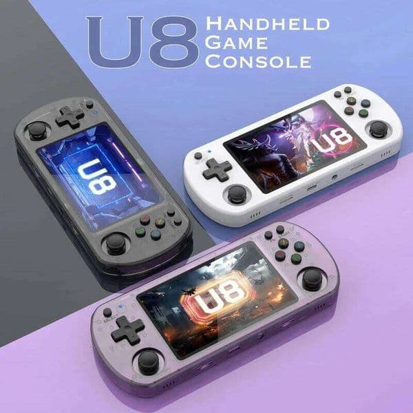 U8 Open Source Handheld Game Console 4.0 Inch Ips Full View Screen 800*680 Portable Joystick Support Psp Gba Retro Arcade Games 26W05011