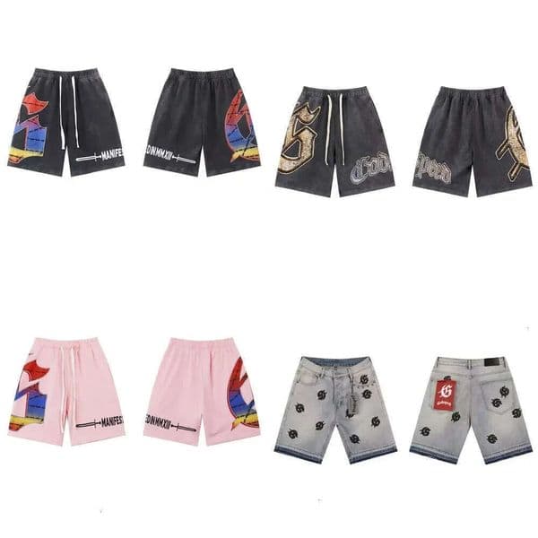 God Speed Shorts Designer Mens High Street New Man Womens Printed Double Ply Godsspeed Short Pants Running Fiess Loose Fit Washed Retro Sport Joggers 81A