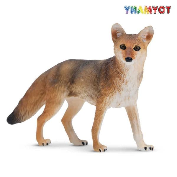 Simulation Toymany Coyote Wildlife Animal Model Toy Mini Figures Dolls Action Figurines Toys Children Gift Cake Decoration L260604A7RA