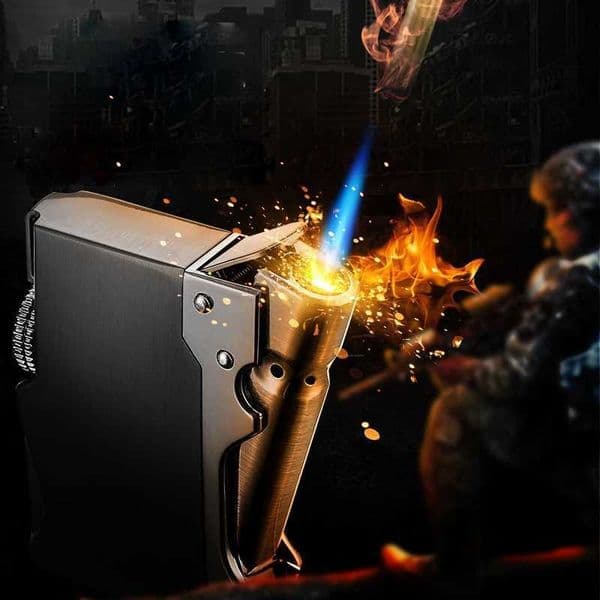 Accessories 2023 Smoking NEW Portable Metal Windproof Cigar Cigarette Lighter Gift Butane Gas Lighter Unusual Torch Lighters J260604