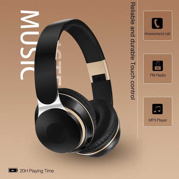 Wireless Bluetooth 2026 Headphones Stereo Headband Headset with SD Card Support And Mic for Samsung TabletL260604