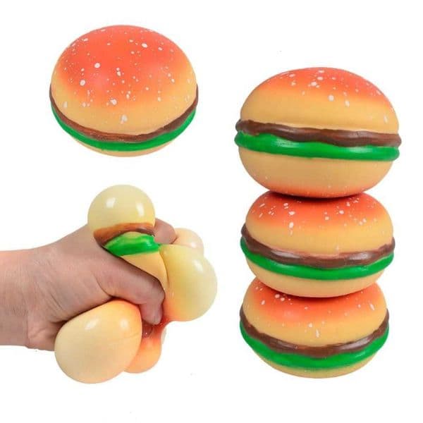 Ball Stress Squishy Autism Hamburger Sensory Toy Stress Anxiety Relief Toys Pinch Decompression Toy for Adult M260604