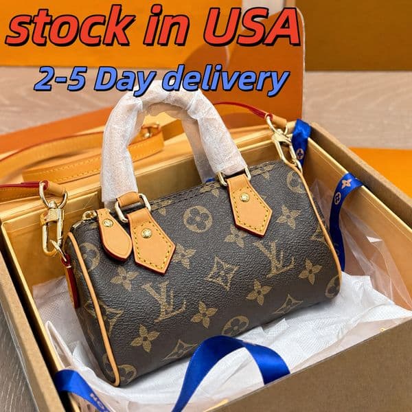 10A Nano Speedybag Pillow Bag Designer Bag Shoulder Bags Luxury Bag Women's Bag Genuine Leather Versatile Printed Lettering Handbag Vintage Floral Bag Four beach bag