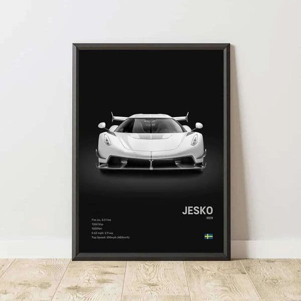 2026 Famous Cars JESKO Canvas Wall perfume Art Print Poster cologne AGERA RS Decorative Mural Modern Home Decor Birthday Gift Unframed Free Shipping 28