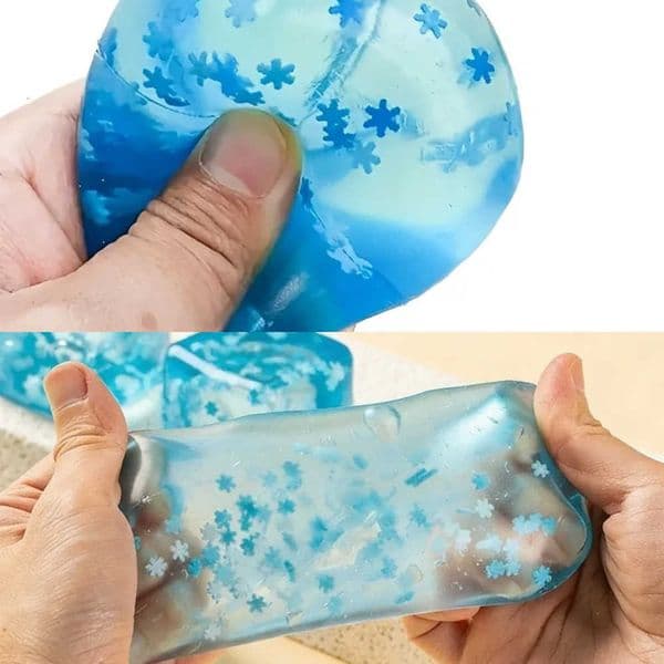 Slow Squishy Cubes Snowflake Ice Rising Sensory Fidget Toy Soft Ice Cubes Stress Relief Squeeze Toy Hand Exercise Calming Tool L260604