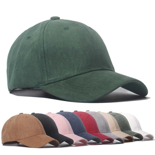 Men Baseball Caps Solid Suede Women Snapback Cheap High Quality Solid Hats Yellow Green Khaki Hat M260604