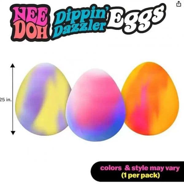 Squeeze Egg Dippin Color-Changing Dazzler Easter egg revival holiday stress relief toy soft rubber vinyl and kneading music Z260604