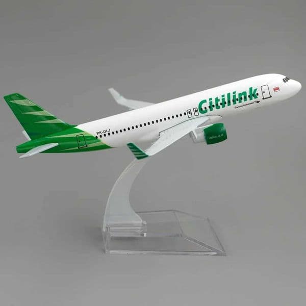 1/400 Aircraft Citilink Indonesia Airbus A320 16cm Alloy Airplane Children Xmas Gift for Home Desk Decoration C260604