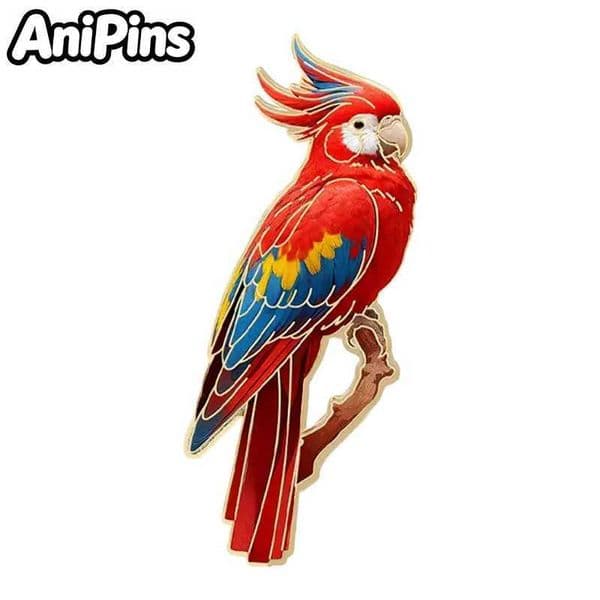 Bird Parrot Enamel Brooch Pins Cute Metal Lapel Pins Badge on Bkpk Clothing cessories L260603IRTU