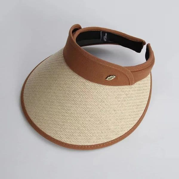 Sunscreen Empty Top Hat Summer UV Protection Large Brimmed Grass Weaving Sunshade Caps Womens Fashionable Versatile Grass Hats 260604