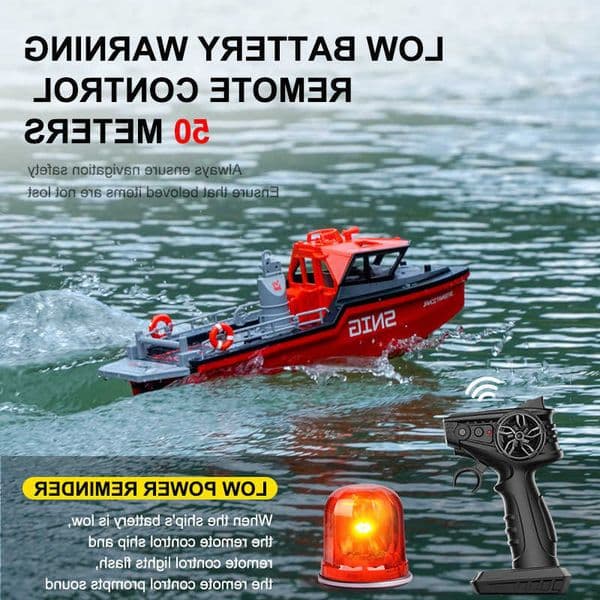 TX694 RC Boat With Brushless Motor Remote Control High Speed Speedboat Electric Ship Rescue boat Model Boys Toys Gift L260604