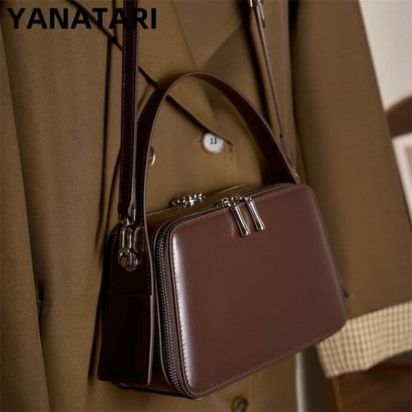 YANATARI underarm cowhide Genuine leather handbags women vintage shoulder bag female crossbody bags y high quality 2026 260603
