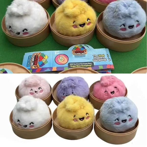 Box Stress-relieving Blind Dumpling Series Cute Fluffy Dumpling Stuffed Toy Random Color Soft Plushie Collectible Surprise Gift L260604