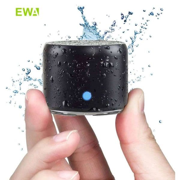 EWA A106 Pro Mini Bluetooth Speaker with Custom Bass Radiator, IPX7 Waterproof, Super Portable Speakers, Travel Case Packed 26W0604