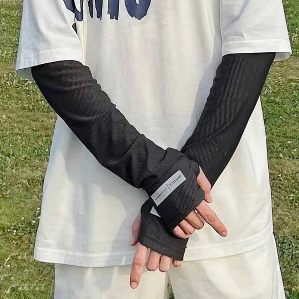 Woman Ice Mens Sleeves for Sun Protection Japanese Summer Outdoor UV Protection Loose Arm Sleeves Driving Outdoor Gloves M260604