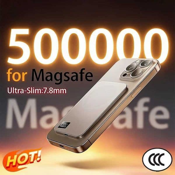 Power 500000mAh Magnetic Bank Fast Charging Portable Wireless PD225W Fast Charging External Battery for iPhone L260604