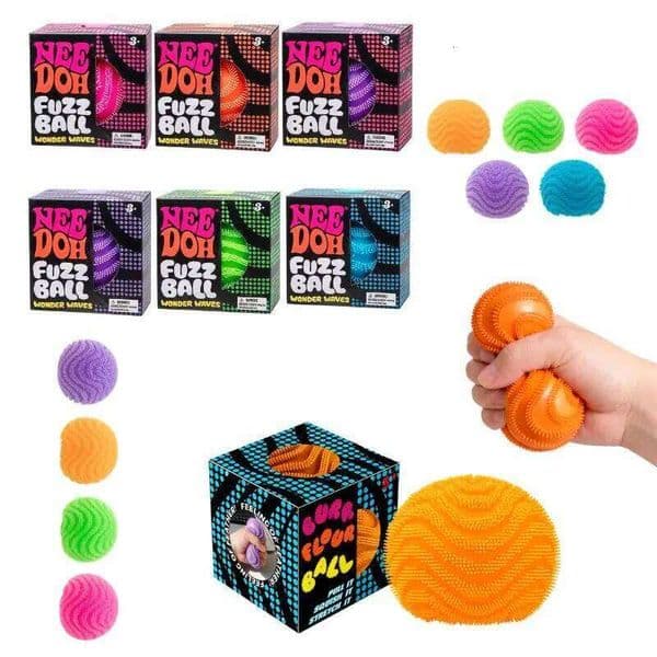 Hot Squishy Nee Doh Fuzz Wonder Waves Sensory Squeeze Toy Textured Stress Relief Fidget Ball for Adults Kids 26L0604