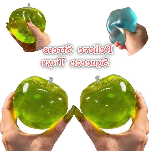 Ball Stress Squishy Green Soft Fidget Sensory Toy for ADHD Autism Slow Rebound Squeeze Toy for Adults Kids Christmas Gift M260604