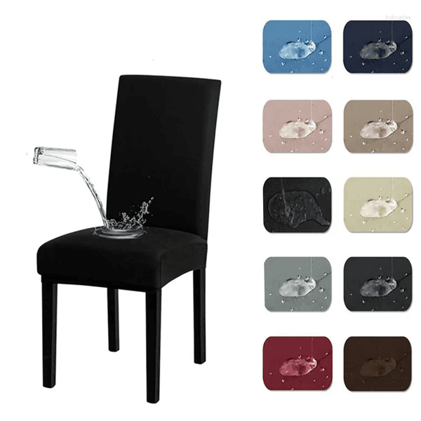 Chair Covers 1/2/4/6PCS Waterproof Cover For Dining Room Elastic Seat Protective Case Kitchen Restaurant Banquet Decoration