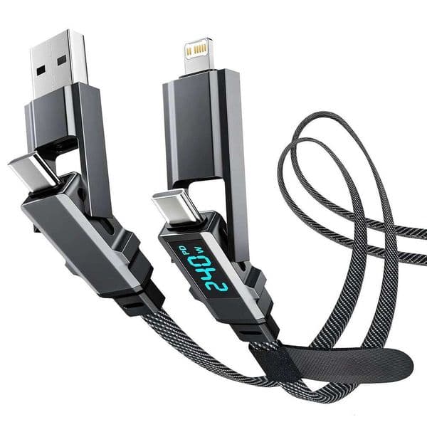 Multi - Interface Fast Charging Cable with Digital Display For iPhone 15 14 Max MacBook iPad Xiaomi iphone Samsung chargers