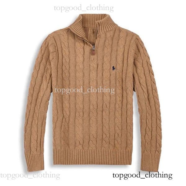 polo sweater men quarter zip designer knit sweaters mens over uomo half zipper luxury ralflauren casual small horser jumper autumn wool women hoodie chandail 08e