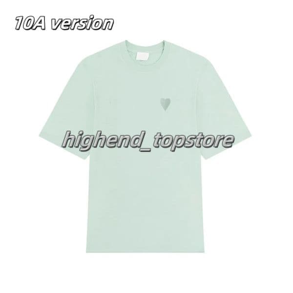 2026 10A amiparisjumper Designer Mens Shirts Fashion Summer Womens Designers Love Embroidery Logo Tshirts Loose Tees Brands Tops Casual Shirt Clothings Short 774