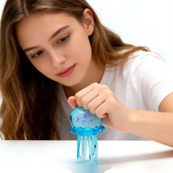 Confirmed Needoh Fuzz Ball Jellyfish Squishy Blind Box Stress Relief Anti-Anxiety Squeeze Toy Party Prop Gift 26L0604 26L0604
