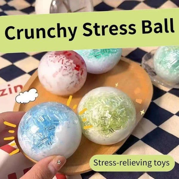 Squeeze Relief Ice Stick Handmade Ribbon Stress Ball Squishy Fidget Toy 26Y0604