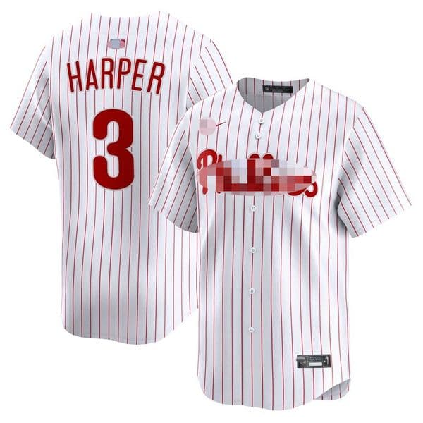 Baseball 3 Bryce Harper,7 Trea Turner,10 J.T.Realmuto,5 Bryson Stott,27 Aaron Nola,45 Zack Wheeler Jersey - Men Women Youth S-XXXL