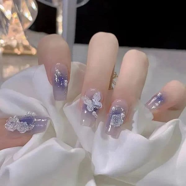 24 PCs Fake Nails with 1 Nail Glue and 1 Nail File 260605