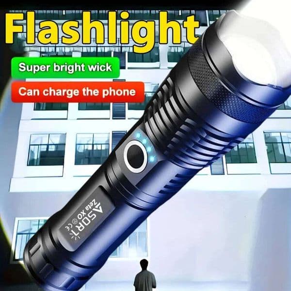 Most Powerful Flashlights High Power XHP70 LED Super Bright Torch USB Rechargeable Zoomable Lantern for Camping Hunting 26650 26L0605