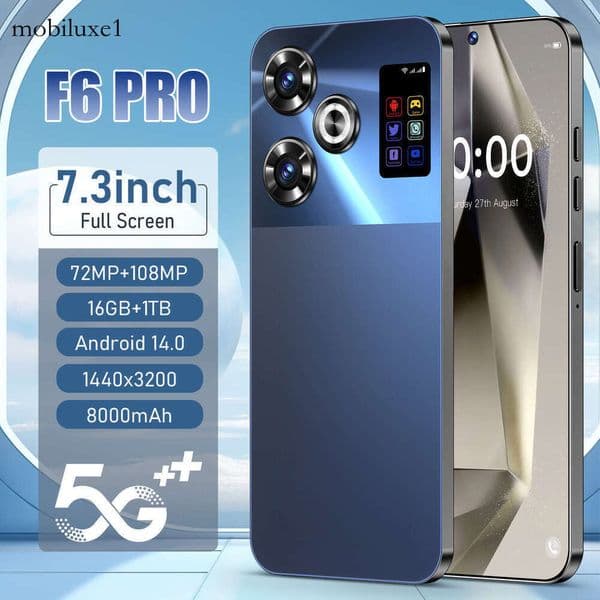 A2 I15 I16 5G I15 I16 5G Hot-selling Smartphone F6 PRO True Perforated Large Screen 16+1T Android Phone Available