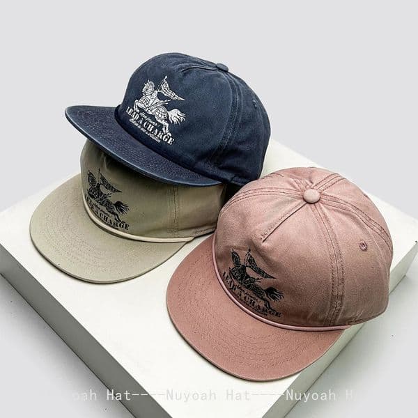 Retro Printed Letters Horse Baseball Hats Sunshade Personal Versatile Men Women Flat Eave Outdoor Fashion Peaked Caps ins 260605