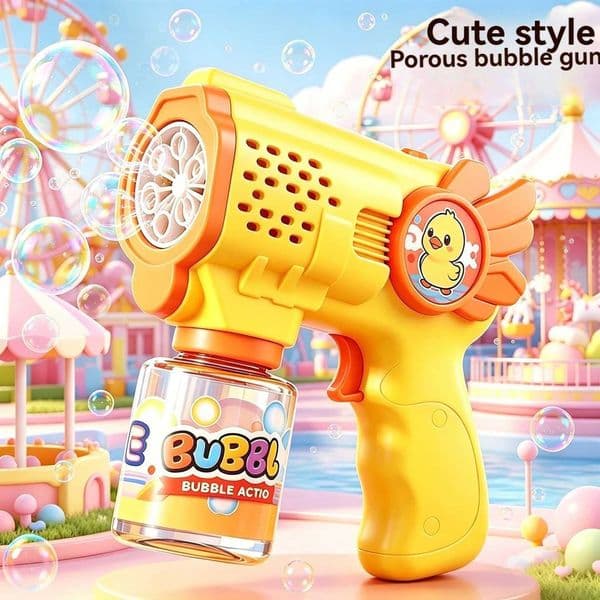 New Handheld Electric Duck Bubble Machine Automatic Soap Blower Bubble Toy Bubble Gun 2026Summer Outdoor Party Toy T260602