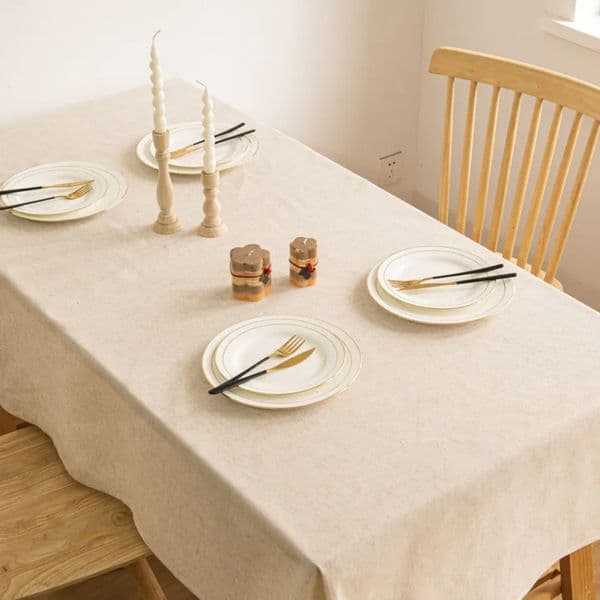 Luxury Designer Decor Simple Pastoral room Table Flag Solid Color Dust Tablecloth Decoration For Home 2