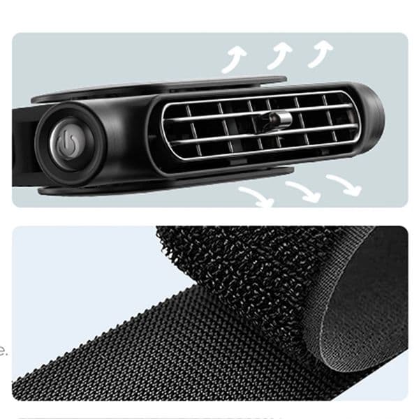 Car Headrest Cooling Air Fan 3 Speeds Adjustable Neck Cooler USB Powered Rear Seat Ventilator for Front Passenger 260605