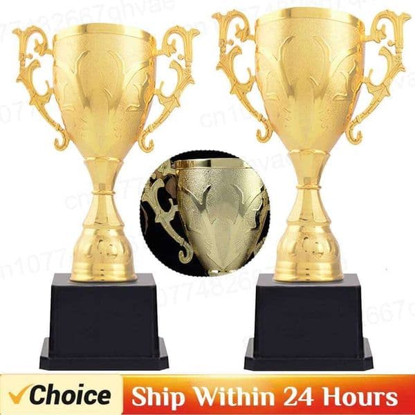 1-5Pcs Plastic Golden Mini Award Trophy Toys Prizes for Kids Birthday Party Favors Kindergarten Rewards Children Pinata Fillers W260605