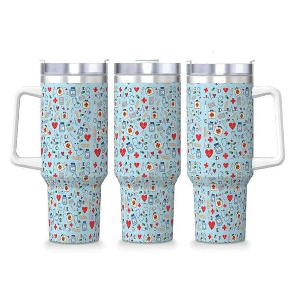 2026 new Luxury Designer Decor Medical Nurse Doctor Stainless Steel Tumbler Travelist Mugs Cup Large Coffee Mug Heat Hot Drinks Milk Tea Water Bottle 5