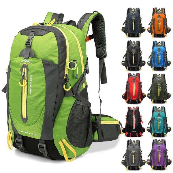 40L Water Resistant Travel Backpack Camp Hike Laptop Daypack Trekking Climb Back Bags For Men Women J260605