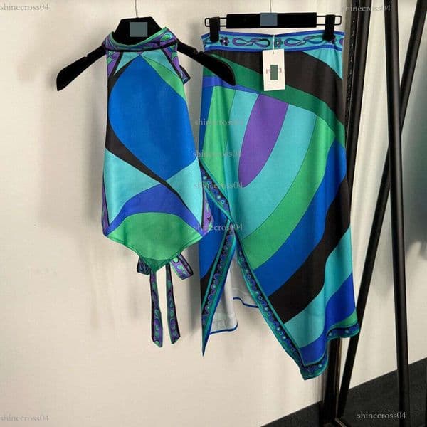 Puccie Swimsuit Summer Latest Tank Swimwear Holiday Sexy Backless Camis Dress Luxury Stripe Scarf Designer Swimsuits Puccidress Beach Sarong Brand Bikini F27 06b
