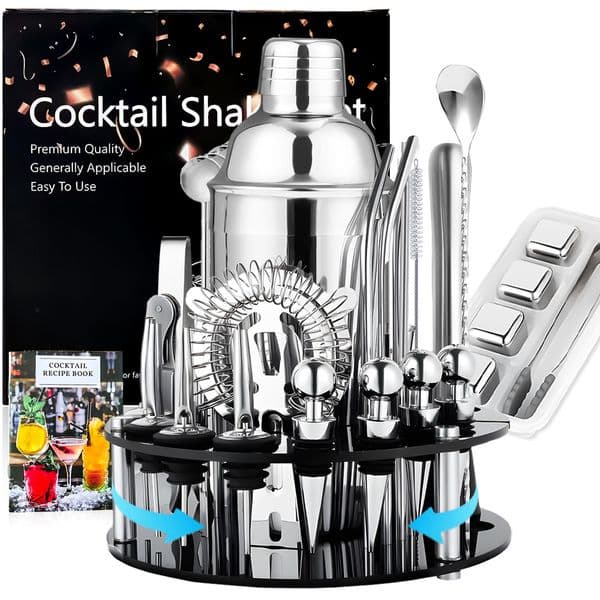 2026 13Pcsset Stainless Steel Cocktail Shaker Ice Tong Mixer Drink perfume Boston Bartender Browser Kit cologne Bars Set Professional Bar Tools Free Shipping