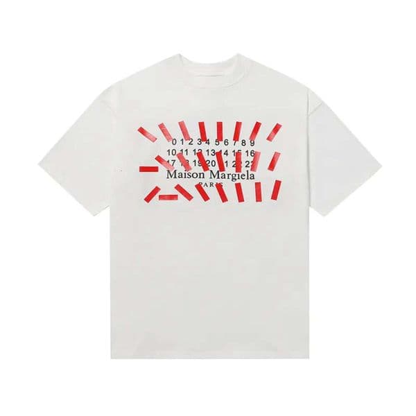 Maisonlys Margeila Shirt Designer Numeral Pattern Graffiti Print Shirts Simple Solid Color Luxury Tshirt Daily Casual Maisonsly Margeilasly Outfit Strtwear 1Ef