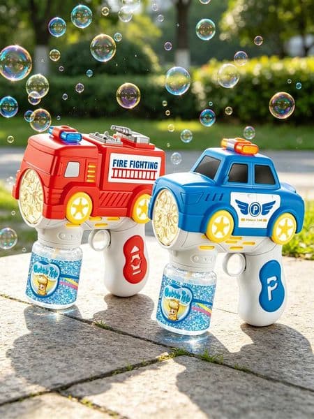 Electric Bubble Machine One-Click with Lights Outdoor Handle Bubble Gun Toy for Kids batteries and bubble liquid not i T260602
