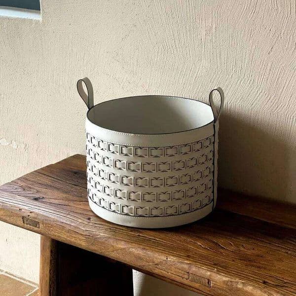 Light Luxury Living Room Storage Basket Modern Bucket with Handle Bedroom Multifunctional Organize Box 26W0605