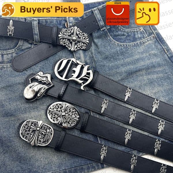 chrome belt Premium Designer Belt & Luxury Belts Collection for Men & Women - High-End Ceinture Homme, Cintura Donna & Riem - Elite Ceinture Luxe & Designer Belt Collection