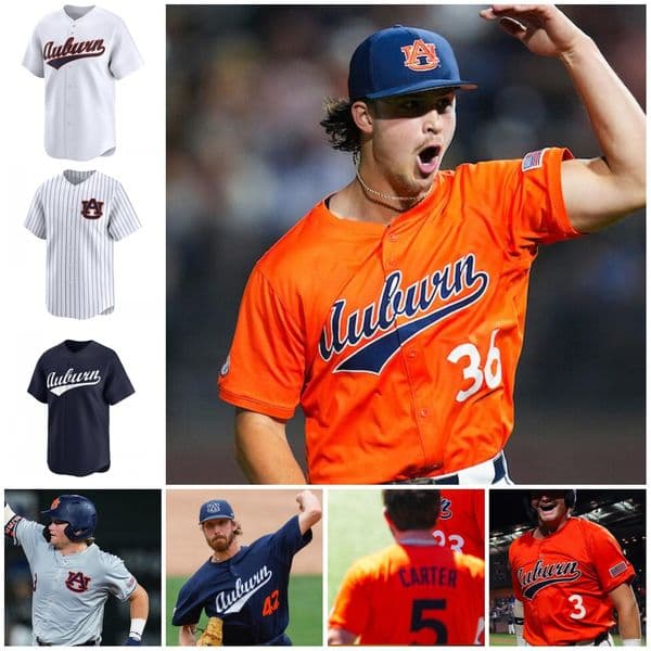 Auburn Baseball Jersey College Chris Rembert Chase Fralick Bub Terrell Bo Jackson Eric Guevara Cade Belyeu Bingaman McCraine Belza Farber Thomas Donaldson Moore