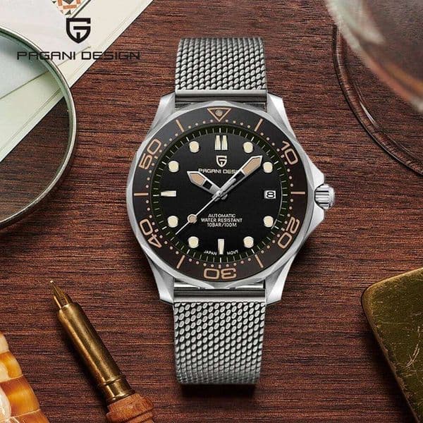 PAGANI DESIGN Men's Watches Mechanical Automatic Sport Ceramic Bezel Luminous Stainless Steel Waterproof Top Watch for Men W260605