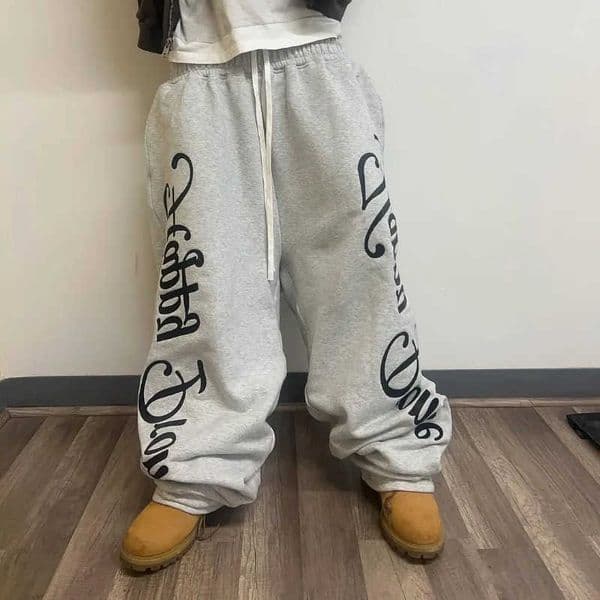 Streetwear 2025 men printed straight leg pants American hip hop fashion casual pants Goth Harajuku retro loose sweatpants women250820 D260605